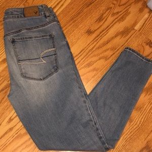 American Eagle High Rise Skinny Jeans, Light Wash